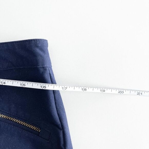 Lauren Ralph Lauren Women's Straight Cotton Pencil Skirt Navy Blue Size 10 - Picture 4 of 5